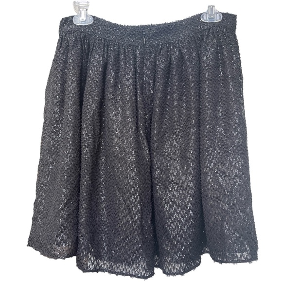 MICHAEL Michael Kors Black Silk Blend Sequin Flare Skirt Women's Size 8 NWT - Picture 3 of 13